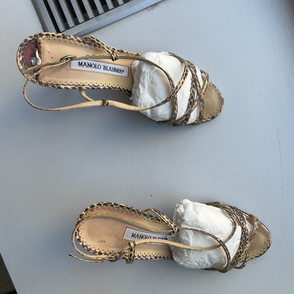 Manolo Blahnik snakeskin sandals - Picture 6 of 6